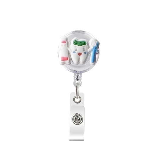 Retractable Badge Holder Clip – Dental Design (Dentist/Doctor/Nurse)