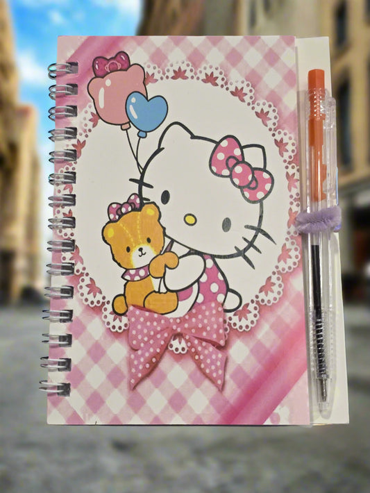 Kitten Notebook With Pink Pen – (4 x 5.5 Inches)