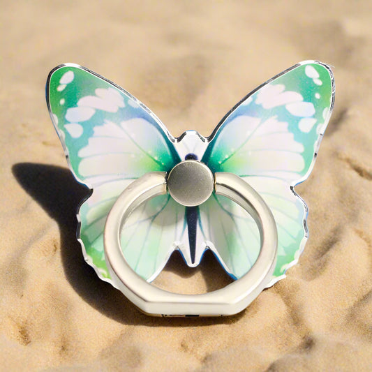 Butterfly Phone Holder (Green) - (1.5 x 1.5 Inches)